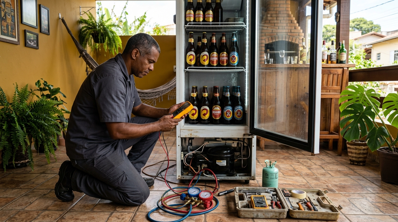Reparo no controlador de câmara fria em Santo André‑SP
